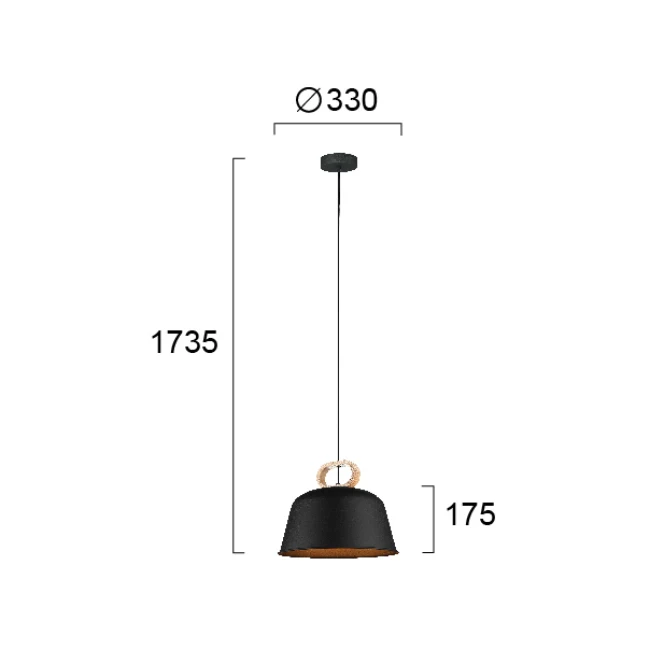 Hanging lamp CLIP, Black, 4266801