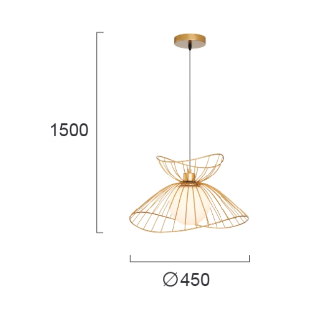 Hanging lamp BELINDA, Gold, 4275101
