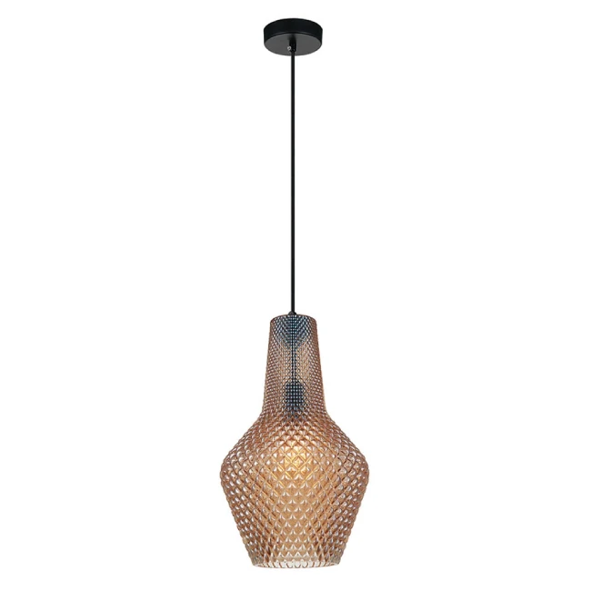 Hanging lamp SOLETO, Amber glass, 4169302