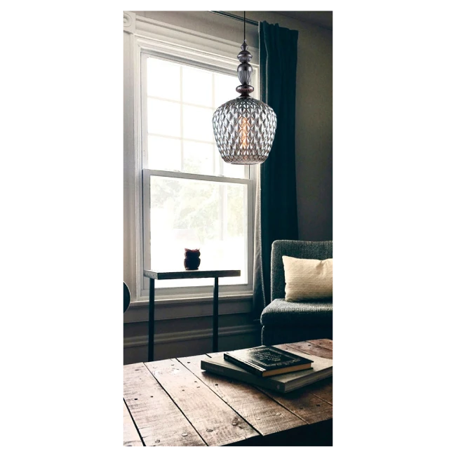 Hanging lamp SALEM, Smoke glass, 4169401