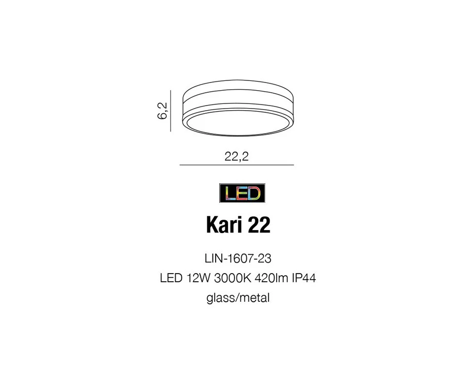 Ceiling light KARI 22 IP44 AZ2065