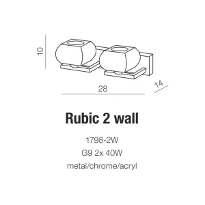 Sieninis šviestuvas RUBIC 2 AZ0491