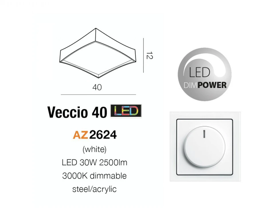 Lubinis šviestuvas VECCIO 40 AZ2624