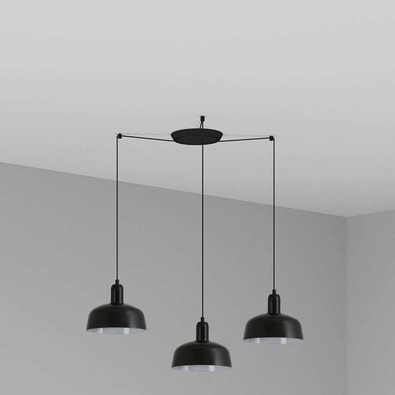 Hanging lamp Tatawin S 3 black