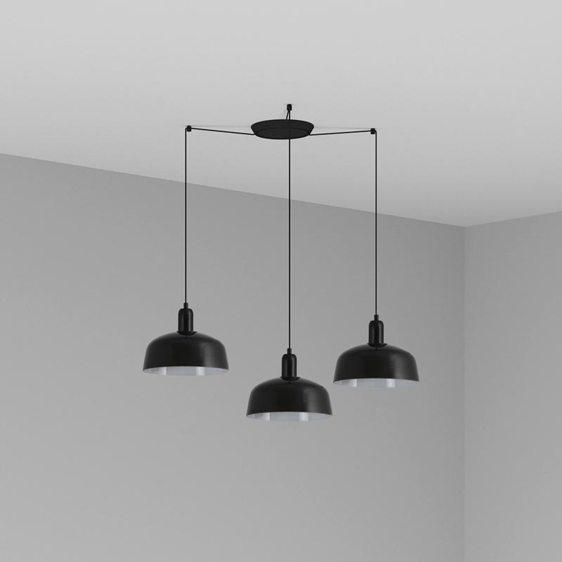 Hanging lamp Tatawin M 3 black