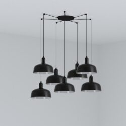 Hanging lamp Tatawin M 7 black