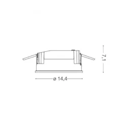 Įmontuojamas šviestuvas BASIC ACCENT LED IP44 193472