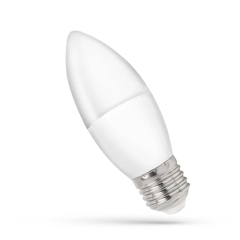 8W 4000K E27 LED bulb C37, neutral white