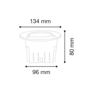 Įmontuojamas šviestuvas LETI Round IP66