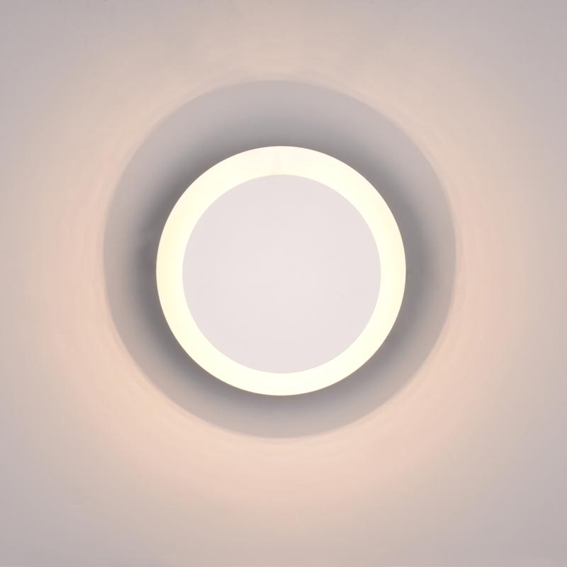 Sieninis LED šviestuvas Halo juodas