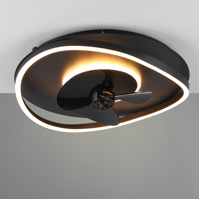 LED ceiling light Sortland with fan