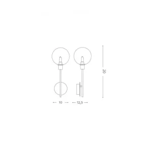 Sieninis šviestuvas MARACAS AP1 200330