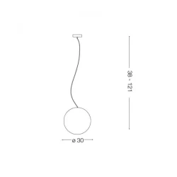 Pakabinamas šviestuvas SOLE SP1 Small IP44 135991