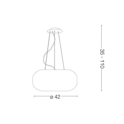 Pakabinamas šviestuvas ULISSE SP3 D42 095226