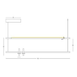 Pakabinamas LED šviestuvas 23251 juodas