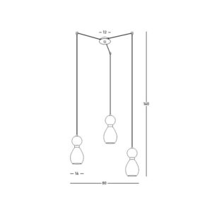 Sieninis šviestuvas Torch Twin MSE010400199