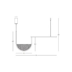 40W Pakabinamas LED šviestuvas IPON, 2700K, DIMM TRIAC, Sendinto aukso, C1316/4