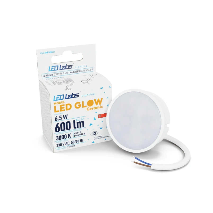 glow-3000K 6W GU10/MR16 LED lemputė GLOW 3000K, šiltai balta - Image 1
