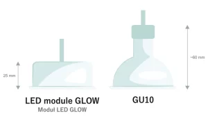 6W GU10/MR16 LED lemputė GLOW 3000K, šiltai balta