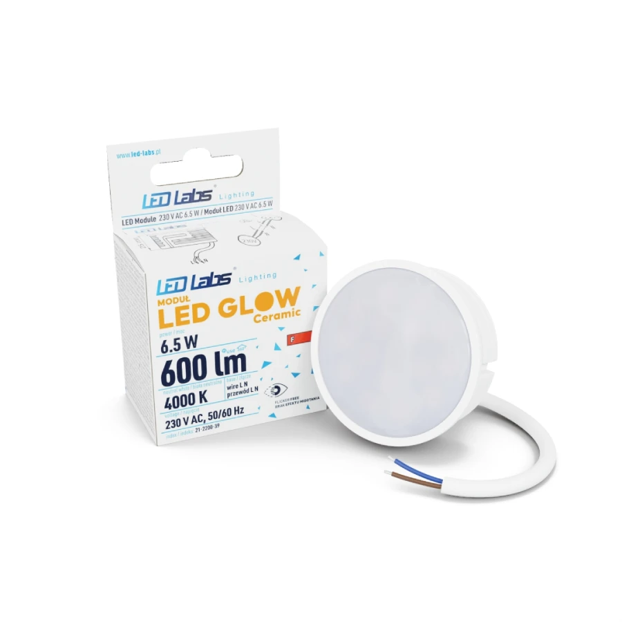 glow-4000K 6W GU10/MR16 LED lemputė GLOW 4000K, neutrali balta