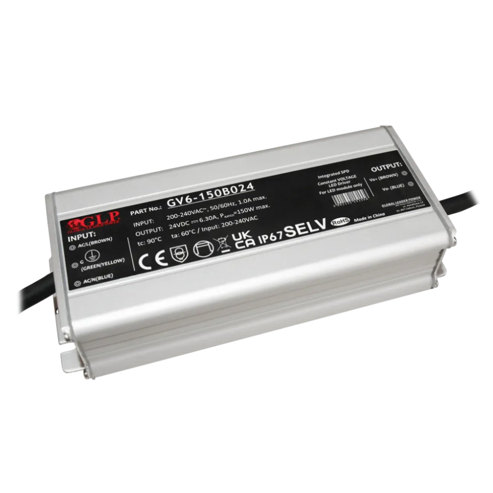 GV6-150B024_small 150W 24V 6.3A LED maitinimo šaltinis GV6 IP67