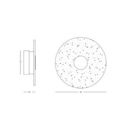 10W Sieninis LED šviestuvas IPON, 2700K, DIMM TRIAC, Skaidrus, A1316/ORO