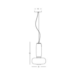 23W Pakabinamas LED šviestuvas QUEEN, 3000K, ⌀70, Auksinis, DIMM, Triac, P0494