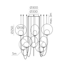 Akcentinis / lubinis šviestuvas 40W MIDI LED 10053