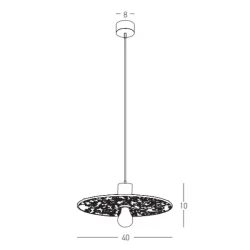 Pakabinamas šviestuvas Potan PND-67497-WO-SG