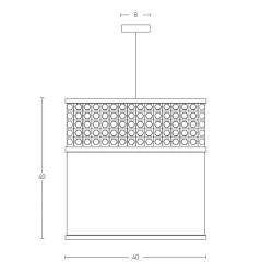 Pakabinamas šviestuvas Potan PND-67497-WO-SG