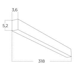 Lubinis šviestuvas Linelio opal 318 CCT DIMM AZ5659