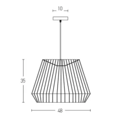 Pakabinamas šviestuvas Potan PND-67497-WO-SG