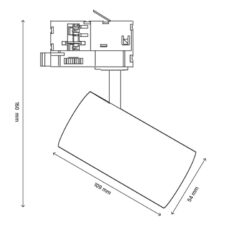 12W 48V magnetinis šviestuvas Spot zoom M 3000K sistemai Shift