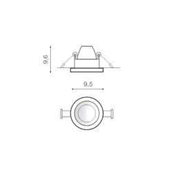 12W 48V magnetinis šviestuvas Grid S basic 2700K sistemai Shift baltas