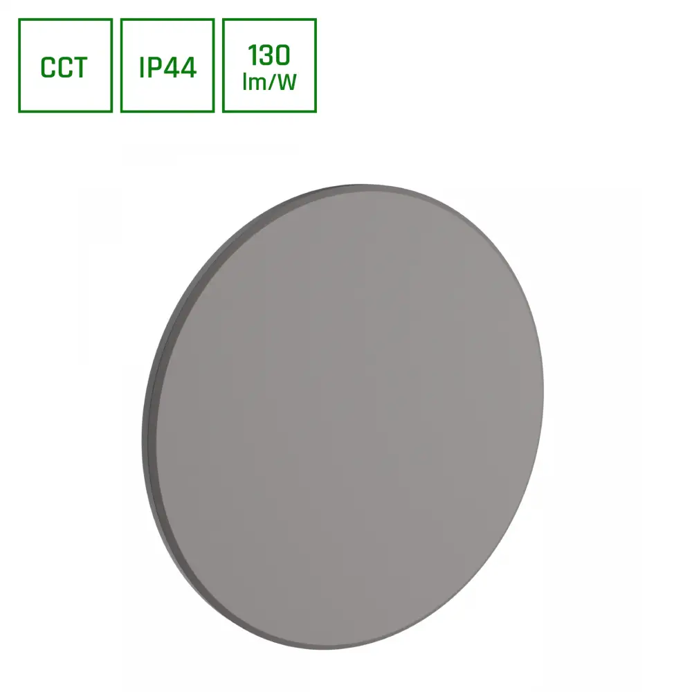 1935555 Sieninis fasado LED šviestuvas PIATTA gray 25cm