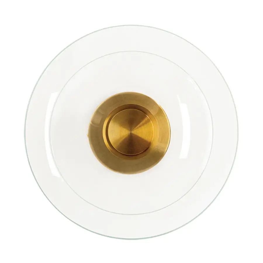 25143#25143-zambelis-lights-metal-aluminium-aluminum-acrylic-glass-wall-sconce-decorative-light-fixture-brushed-brass-clear-glass-10w-dimmable-triac-illuminant-3000K 10W Sieninis LED šviestuvas 25143 Gold/White