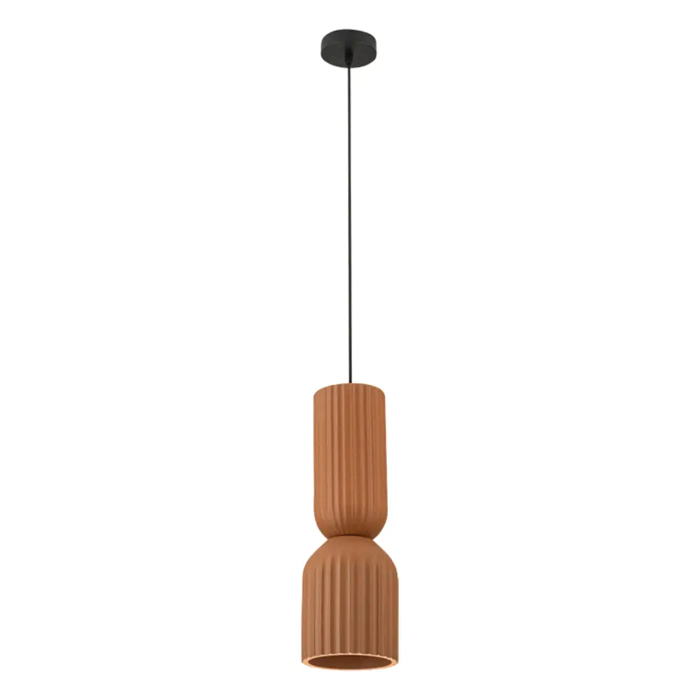 2596#2596-zambelis-lights-clay-metal-single-pendant-decorative-light-fixture-sandy-black-terracotta-e27-bulb-11w Pakabinamas šviestuvas 2596 Plaster Terracotta