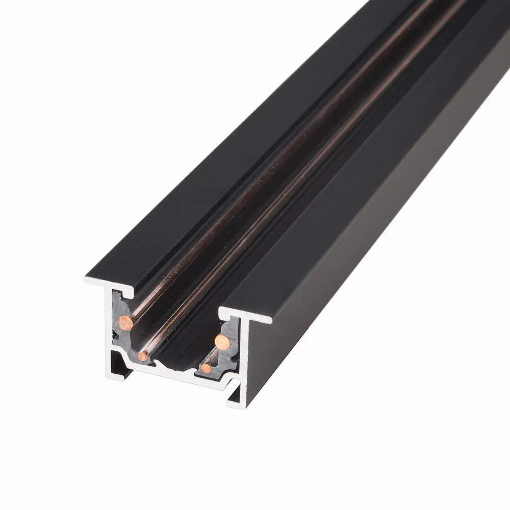 MAXLIGHT-NT0012-Szynoprzewod-MICRO11-czarny-wpuszczany-sprezynowy Priglaistomos magnetinės sistemos Micro11 spiruoklinis bėgelis juodas 2m