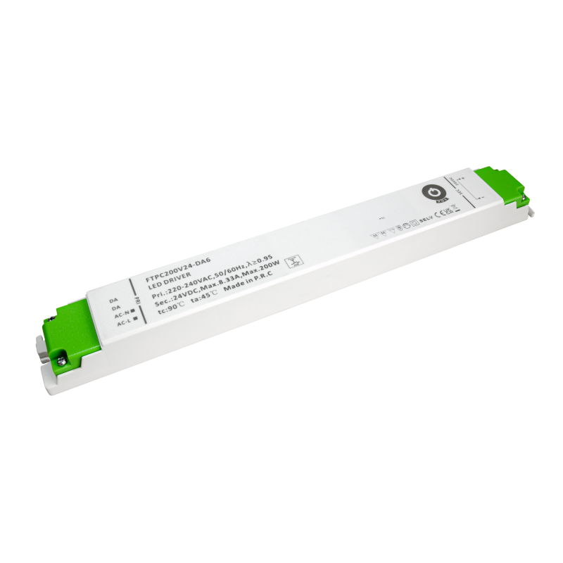 FTPC200V24-DA6 200W 24V DALI PUSH DIM LED maitinimo šaltinis SLIM