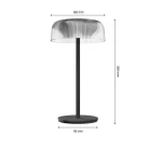 Įkraunamas stalinis lauko šviestuvas FUNGI su USB ir saulės baterija - Image 8